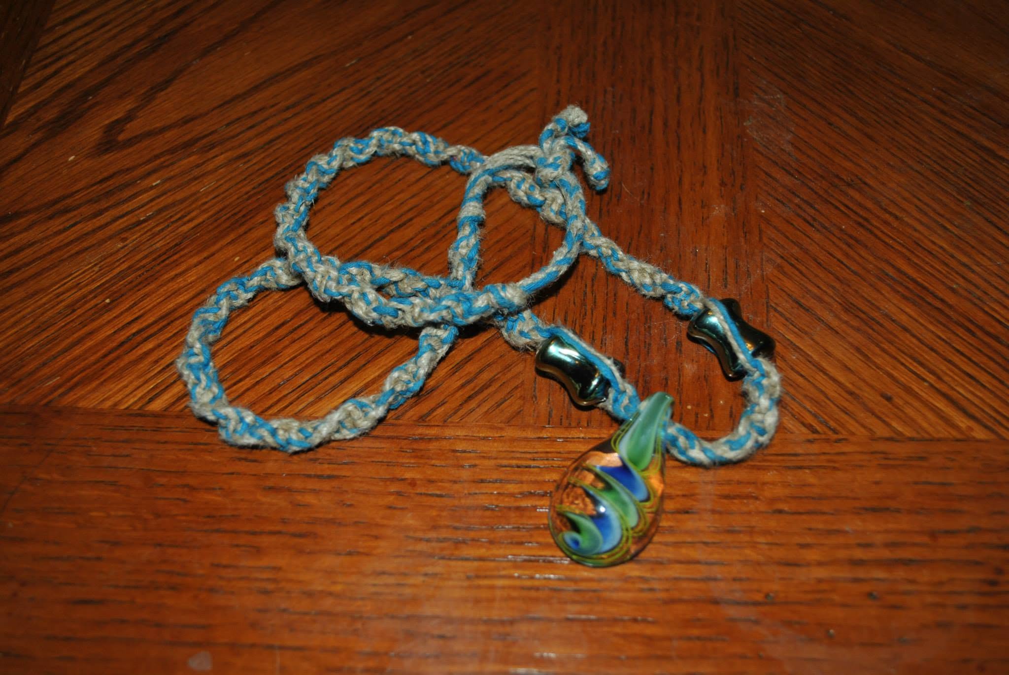Hemp & Glass Necklace